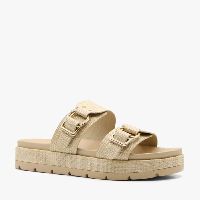 Comfy and stylish women's shoes for flat feetLITMUS NATURAL RAFFIA