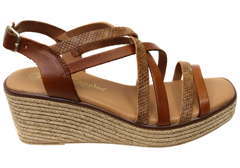 Versatile and chic women's shoes for everyday eleganceLola Canales Cathy Womens Spanish Leather Wedge Sandals