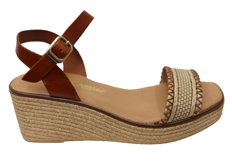 Versatile and elegant women's shoes for any outfitLola Canales Pambula Womens Spanish Leather Wedge Sandals