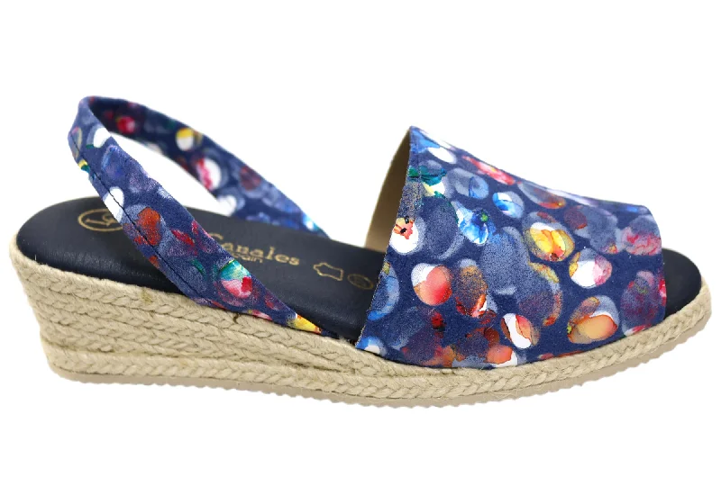 Comfy and stylish women's shoes for everyday comfortLola Canales Solute Womens Spanish Leather Wedge Espadrille Sandals