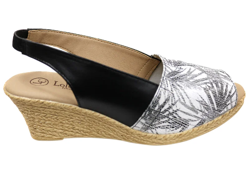 Versatile and stylish women's shoes for everyday chicLola Canales Tropicanna Womens Spanish Leather Wedge Sandals