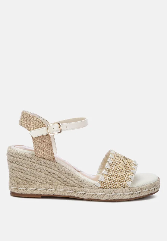 Comfortable and supportive women's shoes for all-day wearLucas Raffia Wedge Heel Espadrilles