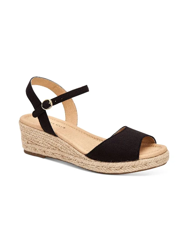 Warm and cozy women's shoes for winterLuchia Womens Canvas Buckle Wedge Sandals