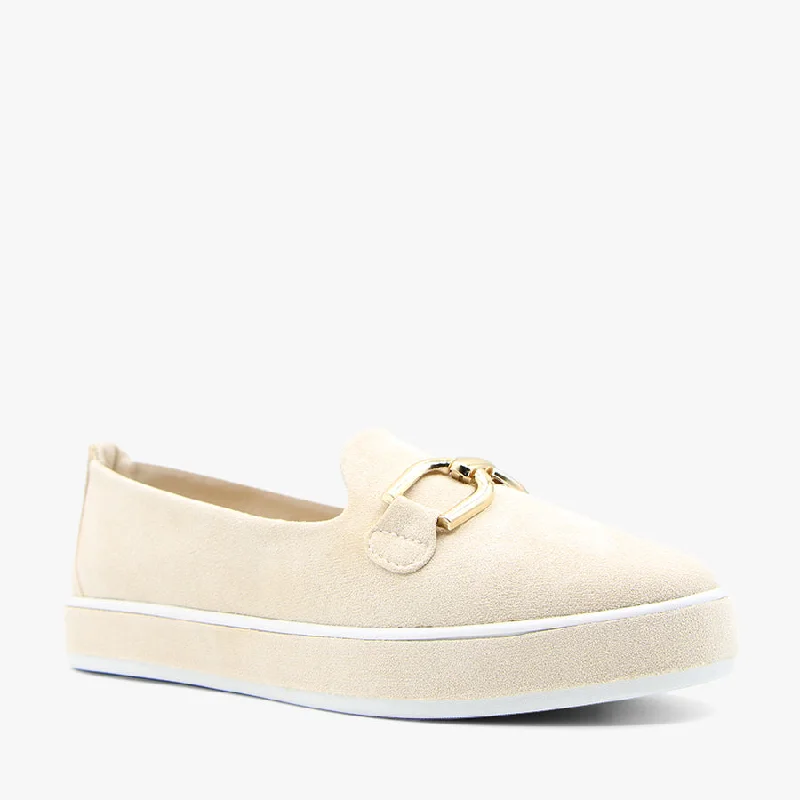 Comfy and stylish women's shoes for walkingNATYIA BEIGE SUEDE