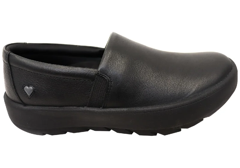 Comfy and stylish women's shoes for everyday eleganceNurse Mates Cascade Womens Comfortable Leather Wide Fit Slip On Shoes