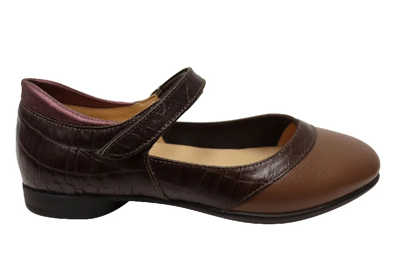Durable and reliable women's shoesOpananken Mindy Womens Comfortable Brazilian Leather Mary Jane Shoes