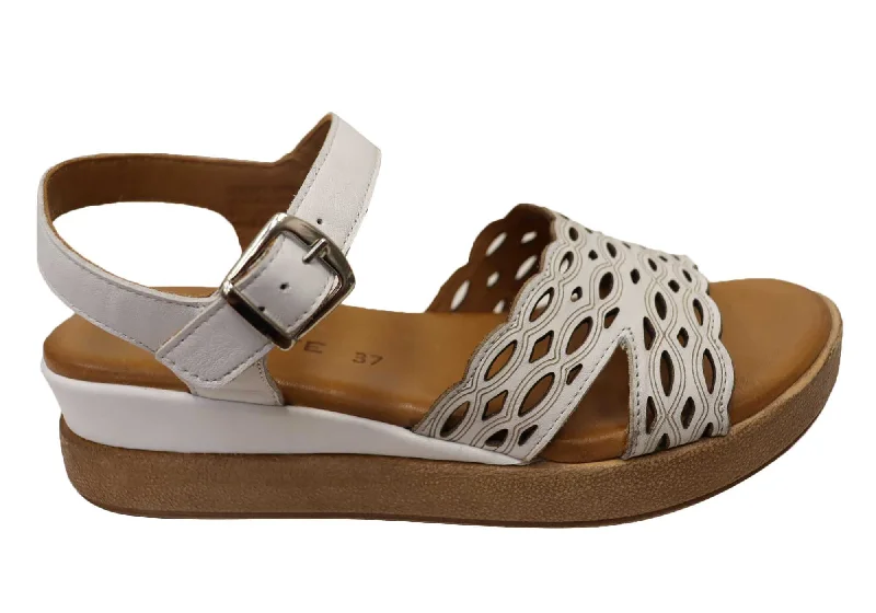 Comfy and stylish women's shoes for everyday comfortOrizonte Malinar Womens Comfortable European Leather Wedge Sandals
