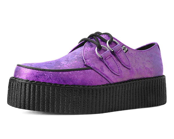 Versatile and adaptable women's shoes for every occasionPurple Metallic Blossom Creeper from TUK