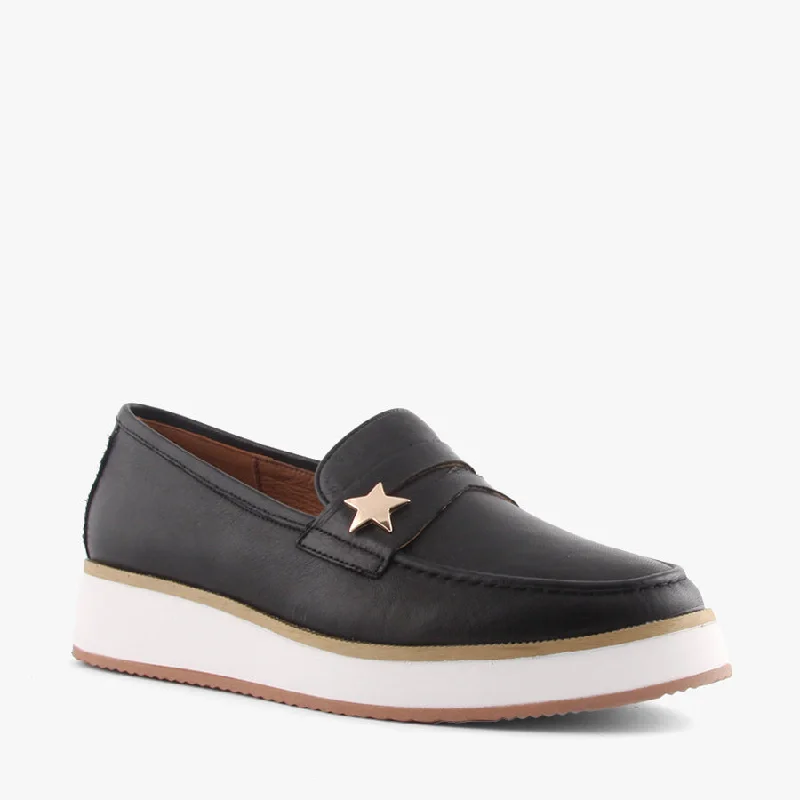 Comfy and stylish women's shoes for flat feetQUEENS BLACK