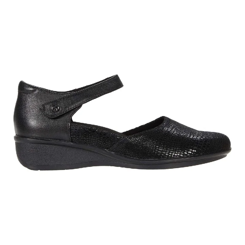 Stylish and comfortable women's shoes for long days at workRevere Women's Osaka Black Lizard