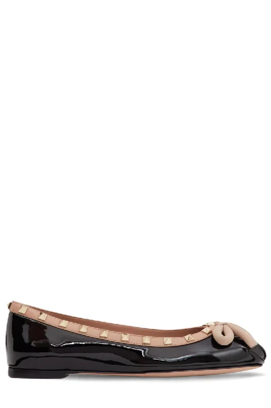 Chic and stylish women's shoes for summerRockstud Leather Ballerina
