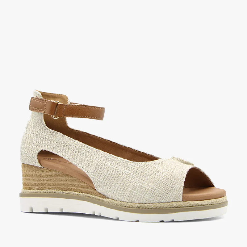 Elegant and sophisticated women's shoes for dinner datesROVE BEIGE LINEN