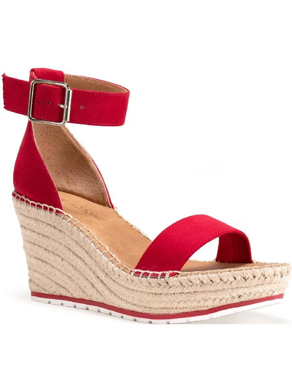 Chic and minimalist women's footwear trendsSammi  Womens Covered Wedge Ankle Strap Espadrilles
