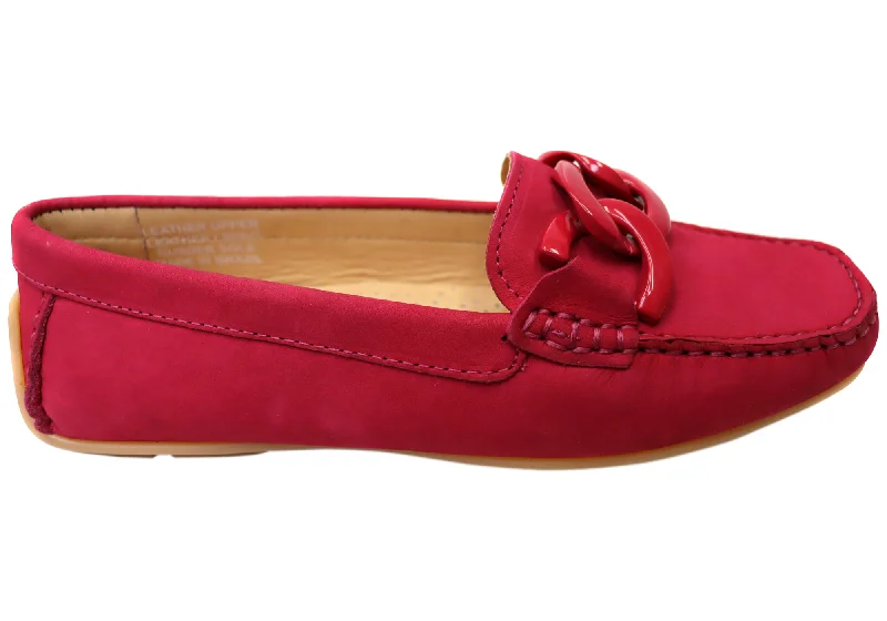 Stylish and supportive women's shoes for plantar fasciitisSavelli Emile Womens Comfortable Leather Loafer Shoes Made In Brazil
