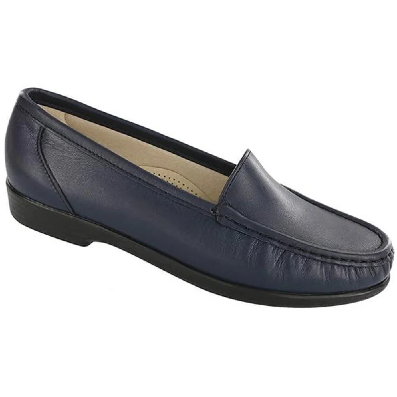 Comfy casual women's shoes for everyday wearSAS Simplify Loafer Navy Leather (Women's)