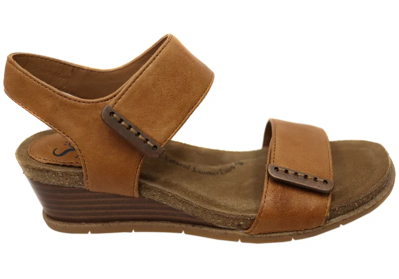 Chic and trendy women's shoes for the officeSofft Verdi II Womens Leather Wedge Sandals With Comfort Footbed