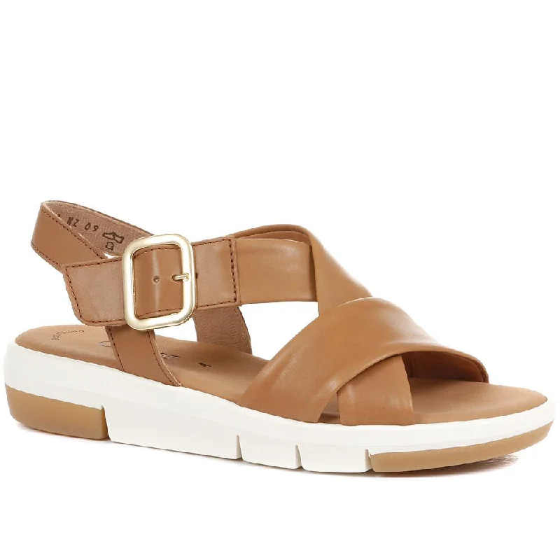 Flattering and stylish women's shoes for wide feetSunshine Leather Strappy Sandals - GAB35512 / 321 590