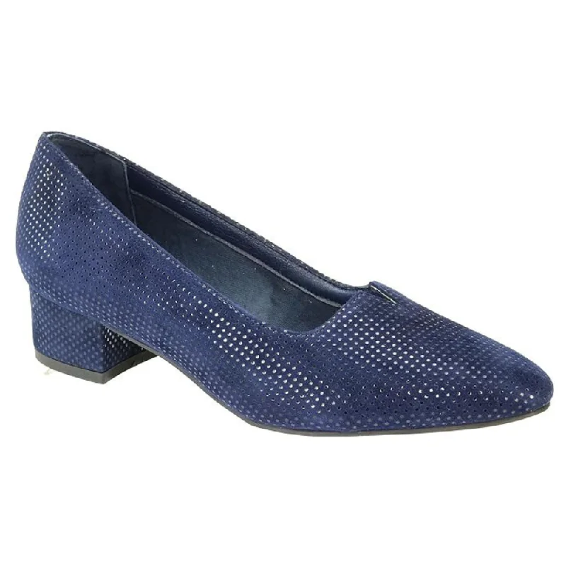 Comfy and stylish women's shoes for flat feetDavid Tate Culture Navy Mini Lizard Leather Pump (Women's)