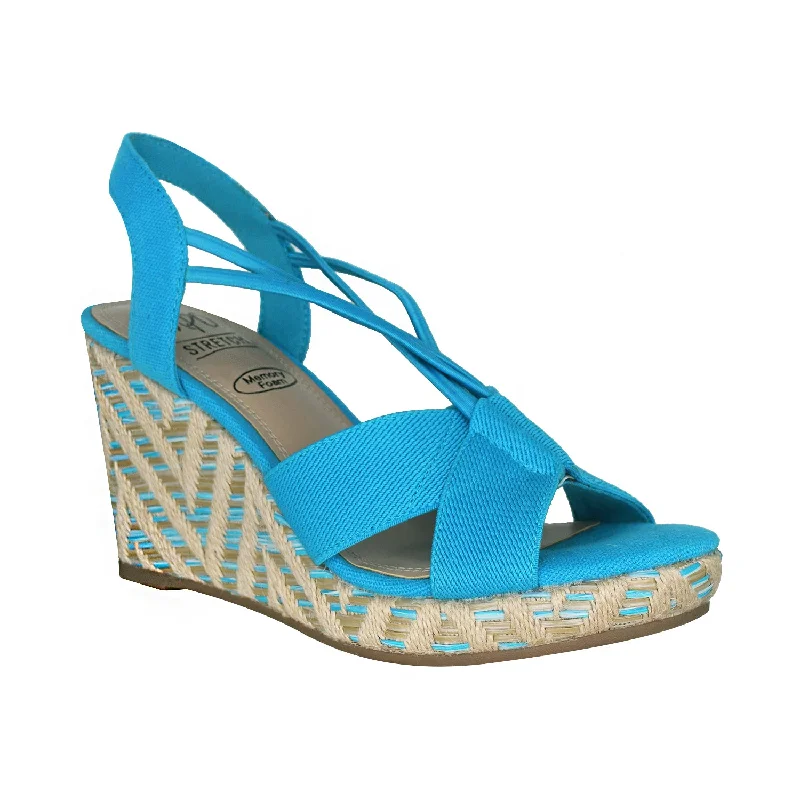 Stylish and affordable women's shoesTeshia Stretch Wedge Sandal with Memory Foam