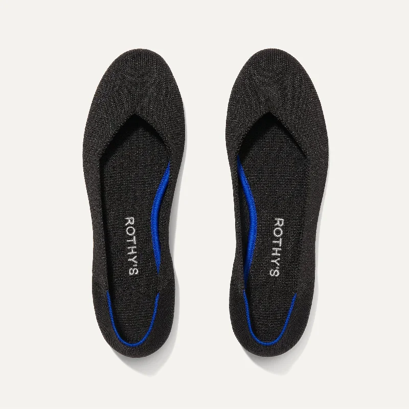 Stylish and supportive women's shoes for high archesThe Flat - Black Solid