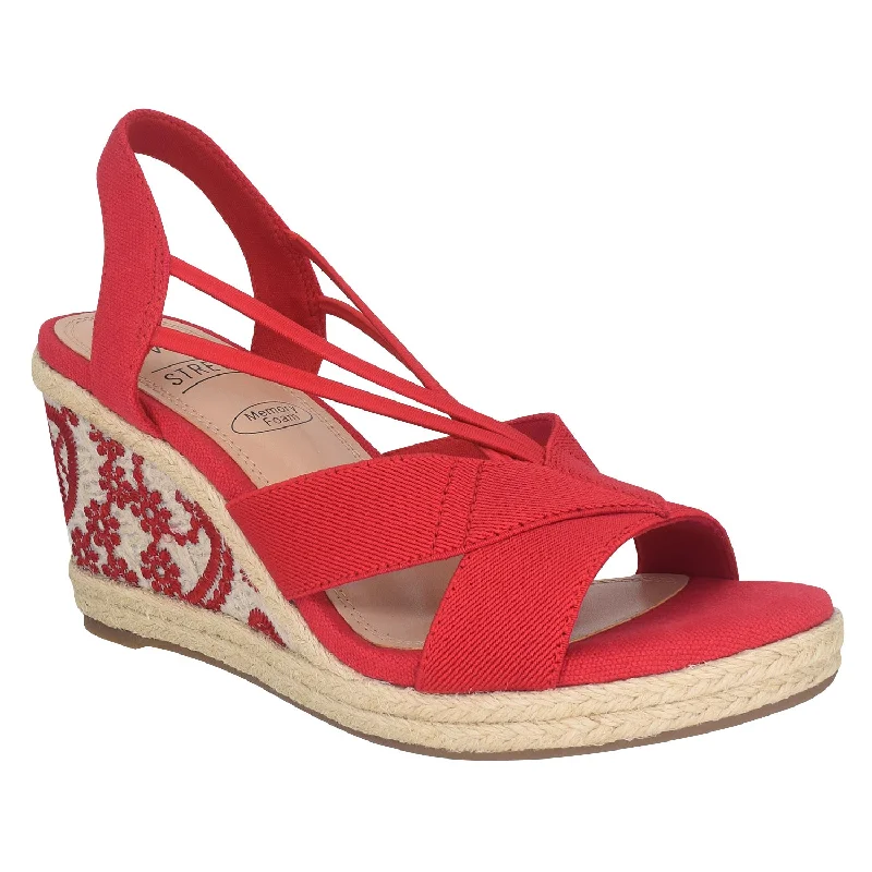 Elegant and sophisticated women's shoes for elegant eveningsTiyasa Platform Wedge Stretch Sandal with Mermory Foam