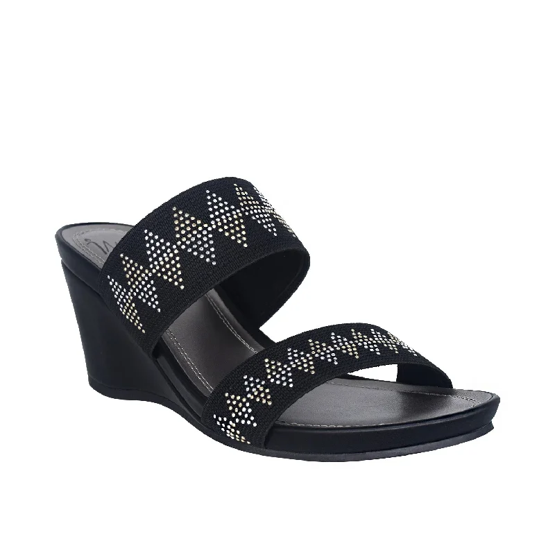 Luxurious and comfortable women's shoe options for special occasionsVoice Stretch Elastic Platform Wedge Sandal with Memory Foam
