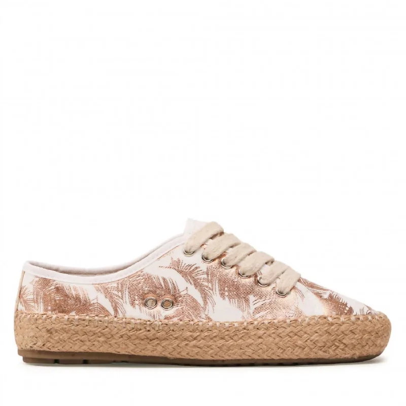 Classy and elegant women's shoes for formal eventsWomen's Agonis Espadrille Trainers In White Palm