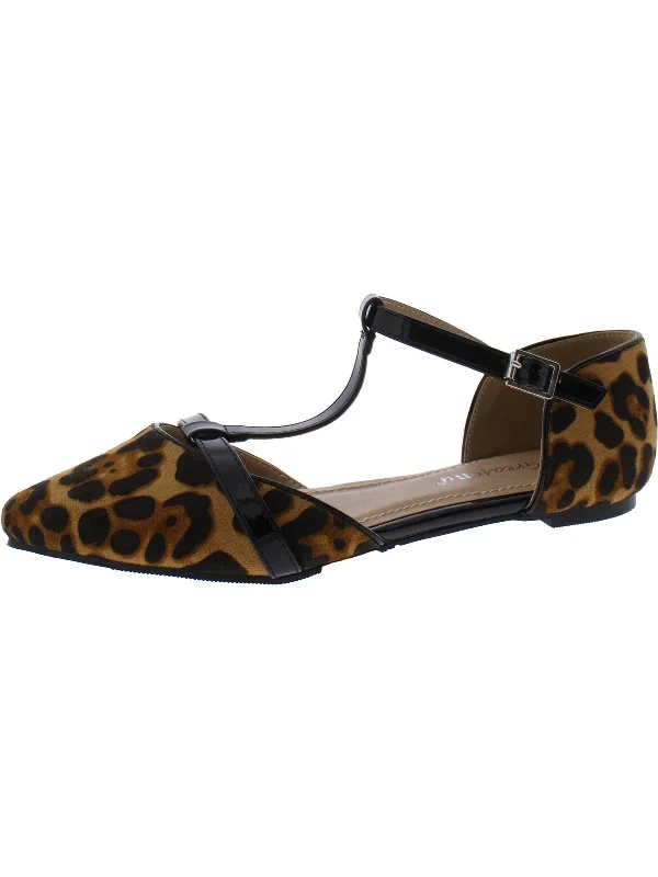Versatile and stylish women's shoes for city walksWomens Faux Suede Leopard Print D'Orsay