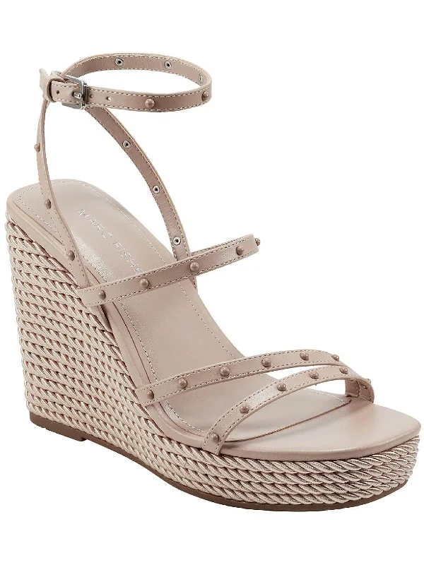 Chic and stylish women's shoes for cocktail partiesZig  Womens Faux Leather Studded Wedge Sandals