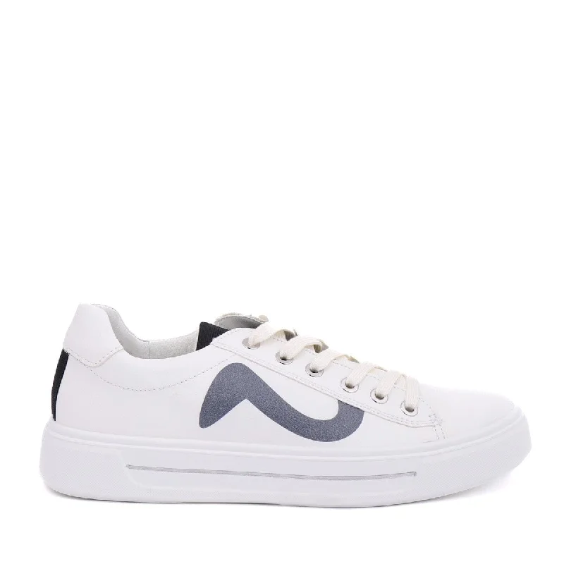 Comfy and stylish women's shoes for flat feet27402 Logo White/Navy