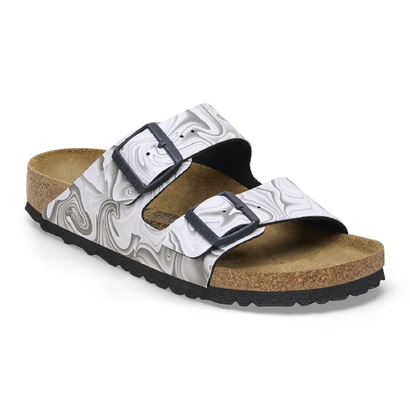 Stylish and comfortable women's shoes for long flightsArizona - Marble Black/White