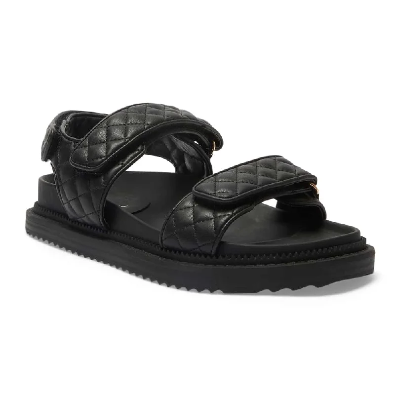 Elegantly crafted women's shoesBermuda Sandal in Black Smooth