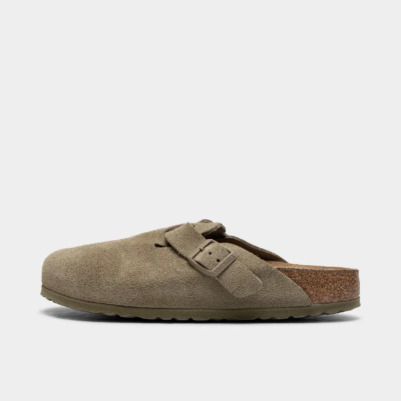 Durable and reliable women's shoesBirkenstock Boston Suede / Faded Khaki