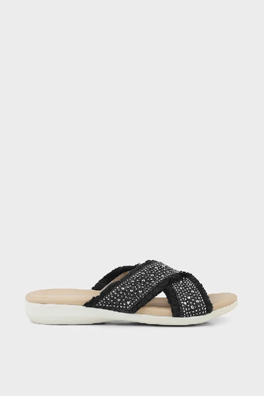 Versatile and stylish women's shoes for city walksComfort Slip On IK0001-Black