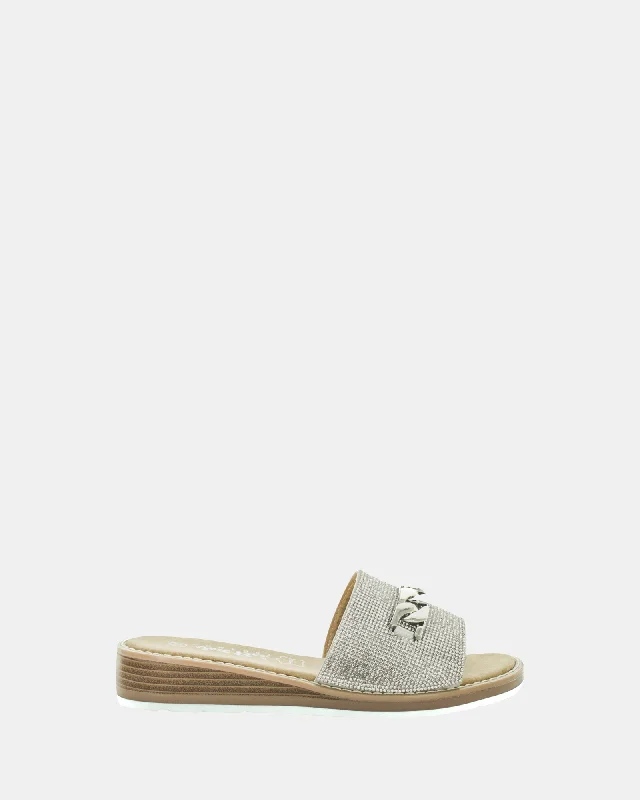 Comfy and stylish women's shoes for lounging around the houseCrysta Silver