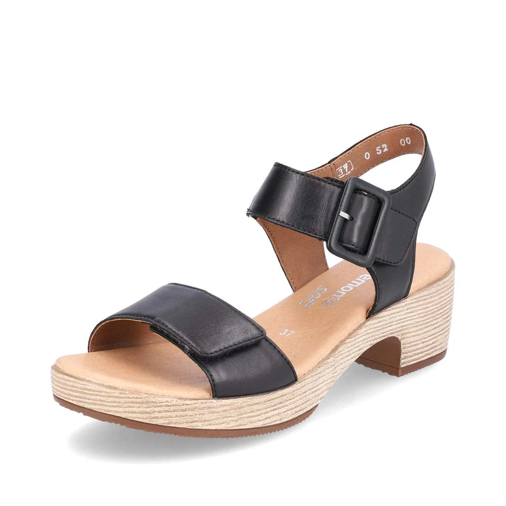 Effortlessly stylish women's shoe choicesD0N52-00 Velcro Block Heel Black