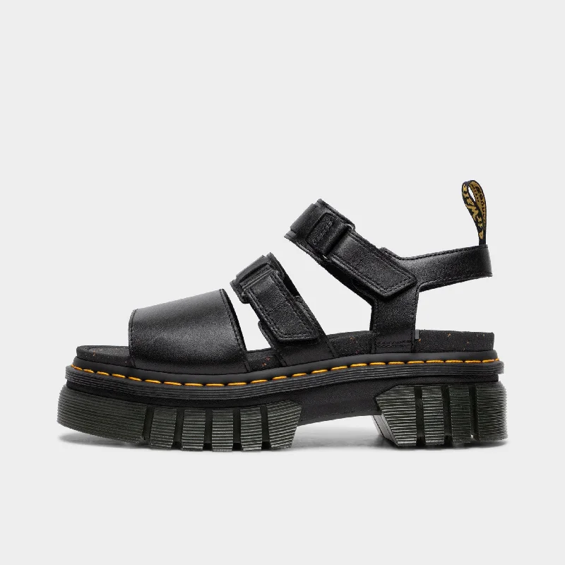 Effortlessly stylish women's shoe choicesDr. Martens Women's Ricki Nappa Lux 3-Strap Sandal / Black