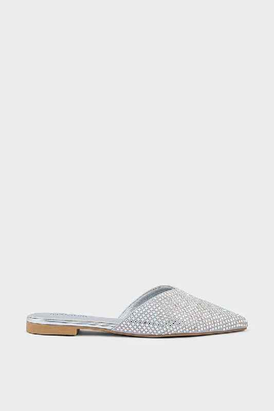 Comfy and stylish women's shoes for everyday casual wearFormal Mules IF8506-SILVER