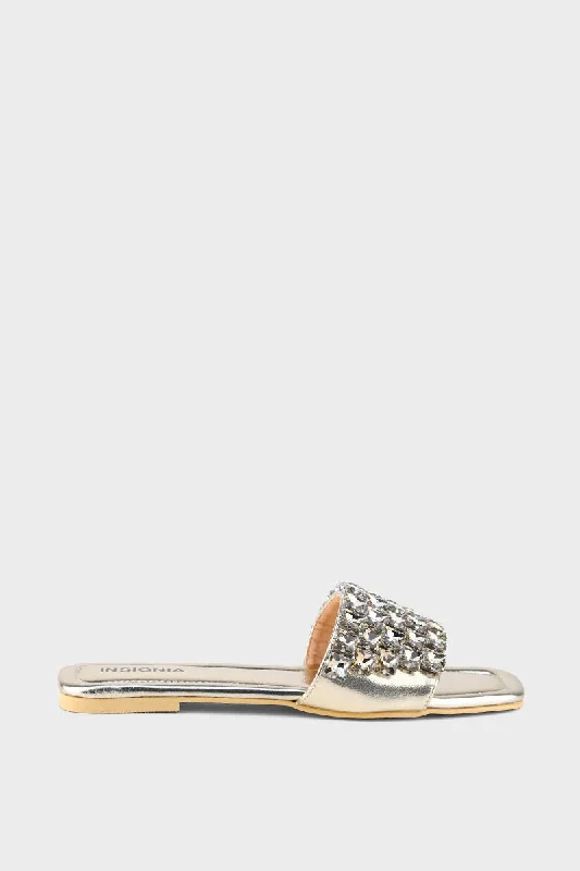 Chic and stylish women's shoes that complement every outfit and occasioFormal Slip On I29256-Golden