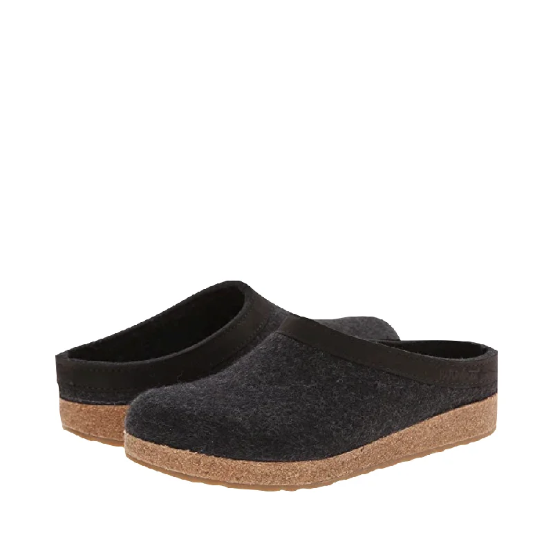 Elegant and classic women's shoes for prom nightHaflinger Grizzly Wool Clog in Charcoal