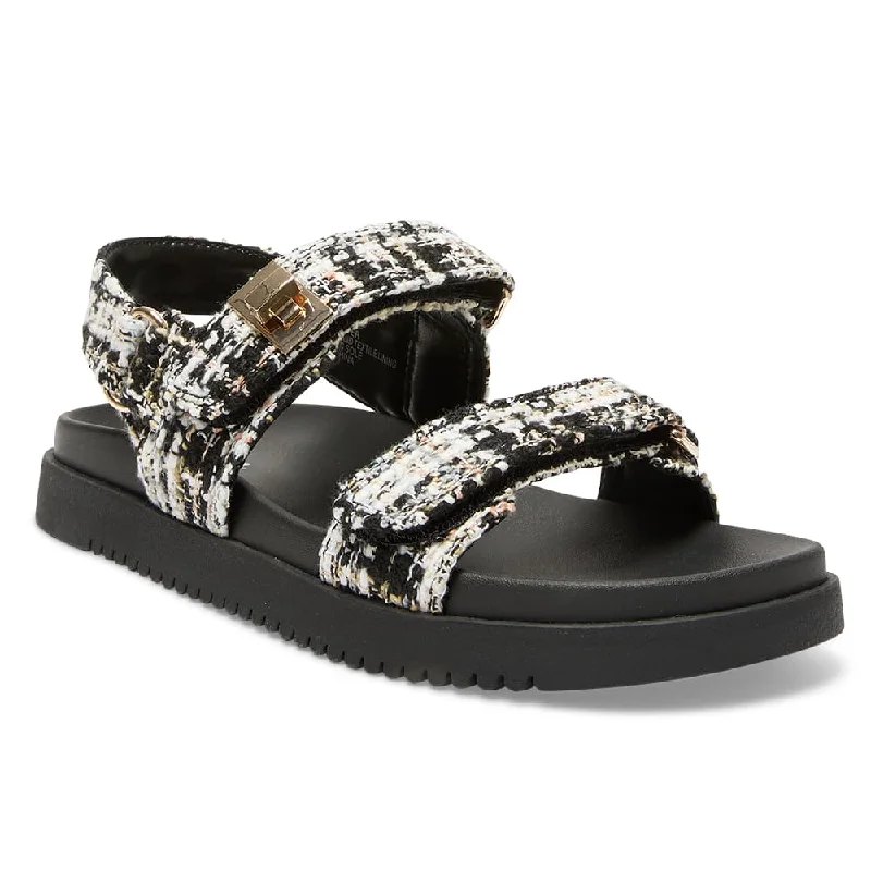 Comfy and stylish women's shoes for lounging around the houseHendrix Sandal in Black Multi Fabric
