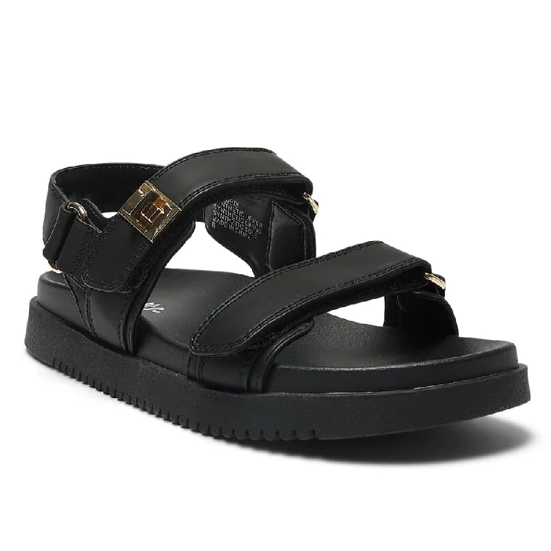 Stylish and comfortable women's shoes for long days at workHendrix Sandal in Black Smooth