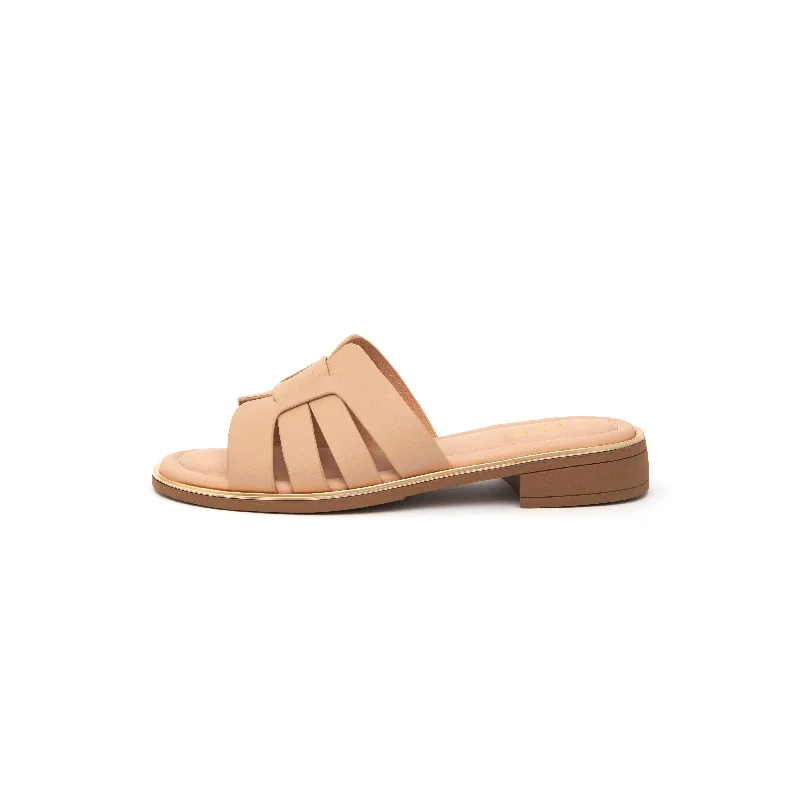 Classic and timeless women's footwear choicesKris Leather Slippers - Nude ( BEIN )