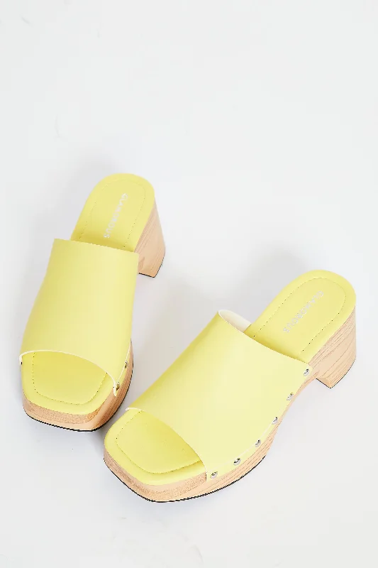 Chic and trendy women's shoes for the officeGlamorous Lime Open Toe Mule Clog Sandals