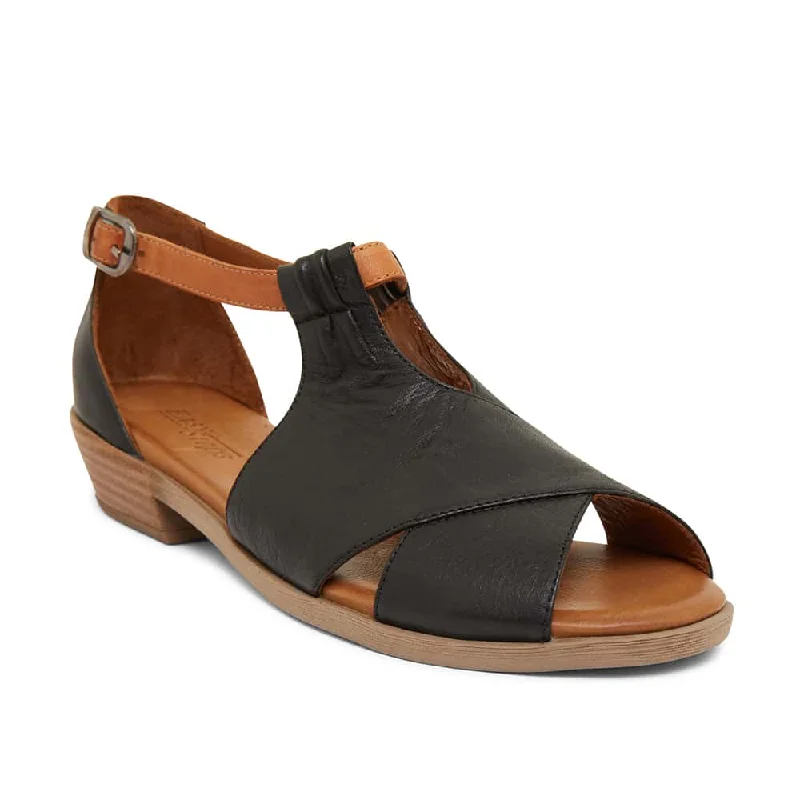 Comfy and stylish women's shoes for lounging around the houseLaguna Sandal in Black Leather