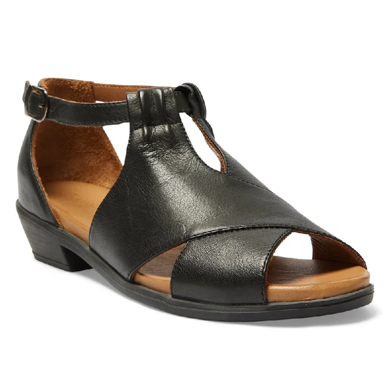 Chic and trendy women's shoes for the officeLaguna Sandal in Black Leather