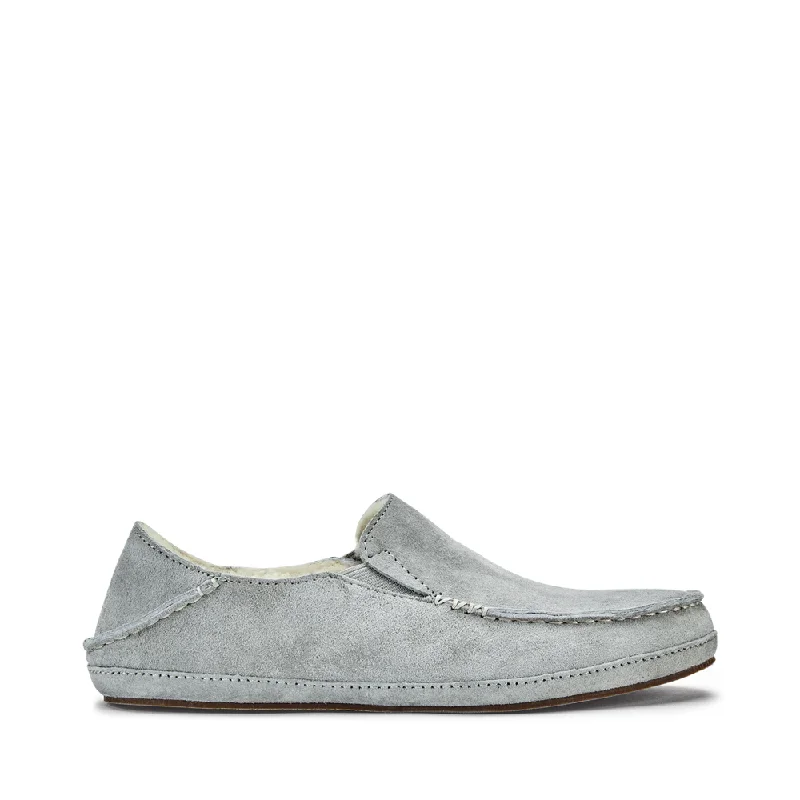 Practical and functional women's footwear solutionsOluKai Women's Nohea Shearling Lined Slipper in Pale Grey