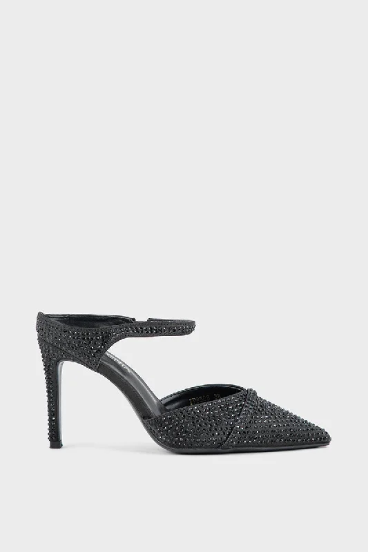 Stylish and supportive women's shoes for high archesParty Wear Mule IP8506-Black