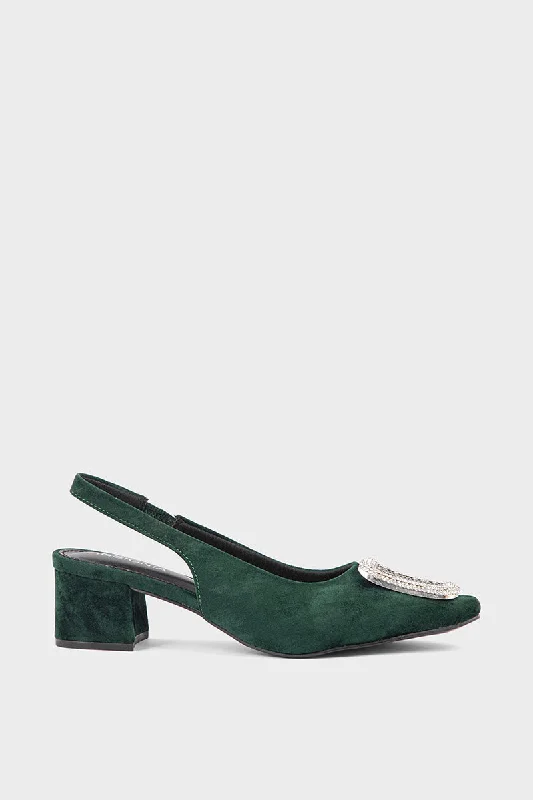 Chic and trendy women's shoes for the officeParty Wear Mule IP8507-Botl Green