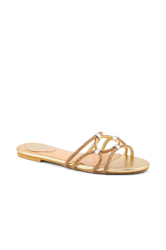 Classic and timeless women's footwear choicesParty Wear Slip On I29285-Golden